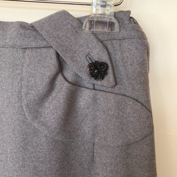 Vintage 1950s Dan Millstein Gray Wool Skirt Suit - Picture 10 of 14